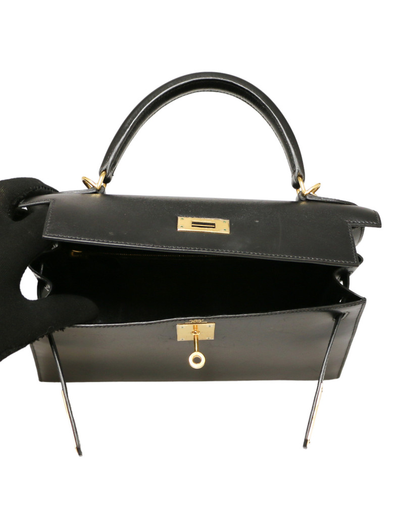 Sac HERMES Kelly II 28 cuir box