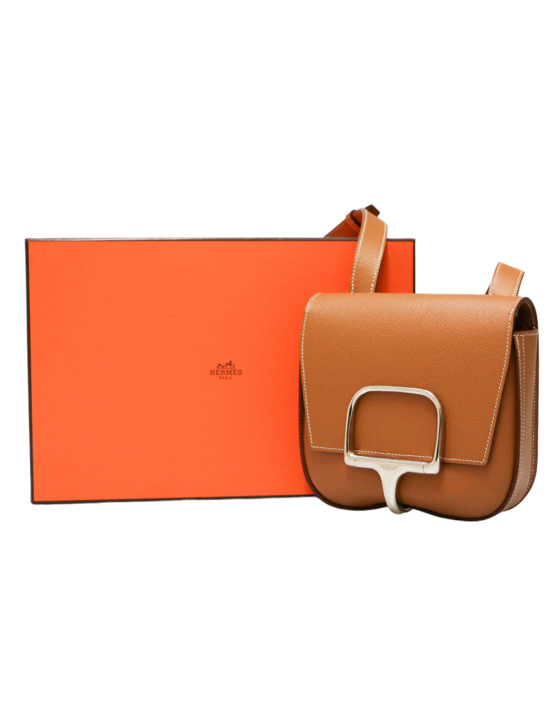 HERMES Della Cavalleria bag in gold epsom