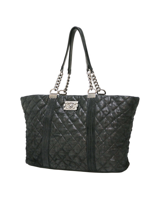 Sac  Cabas CHANEL noir irisé