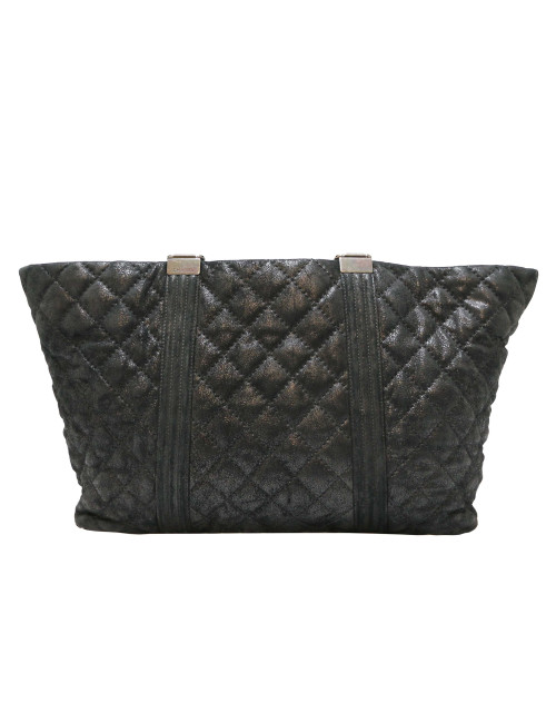 CHANEL iridescent black tote bag