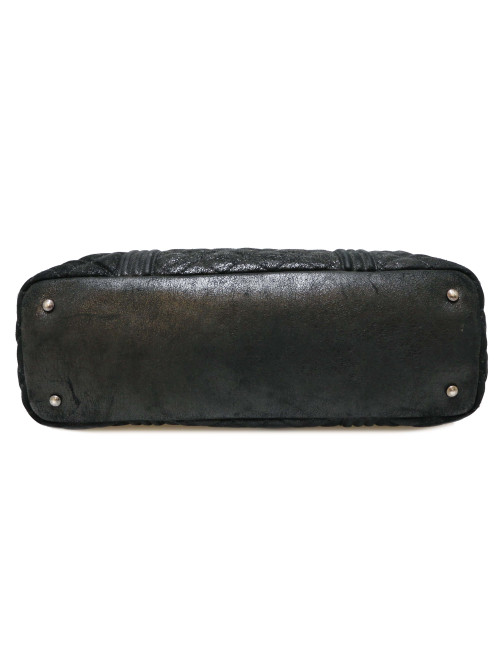 CHANEL iridescent black tote bag