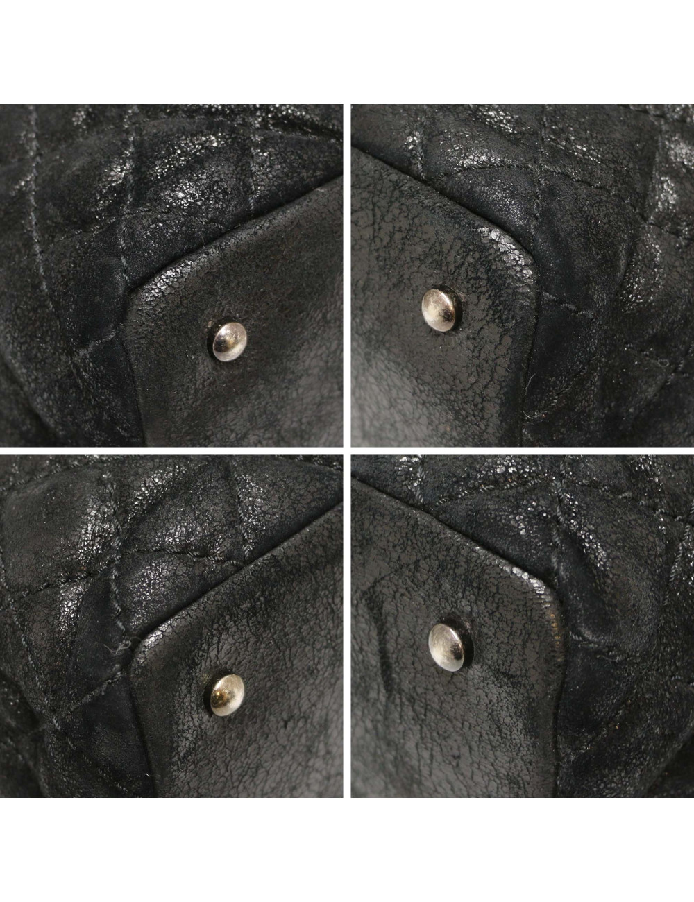 CHANEL iridescent black tote bag