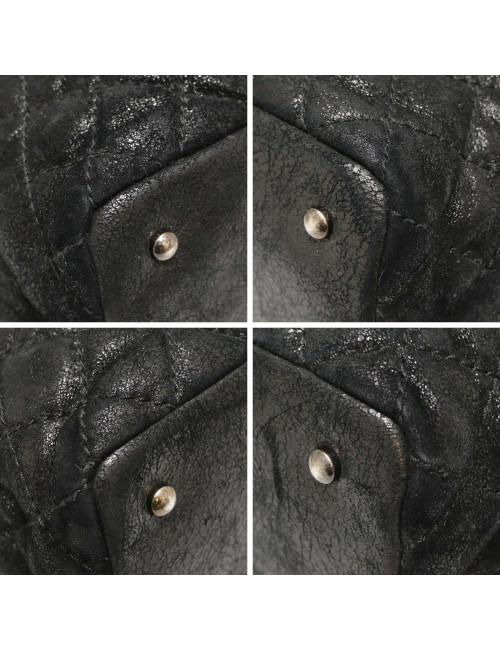 CHANEL iridescent black tote bag