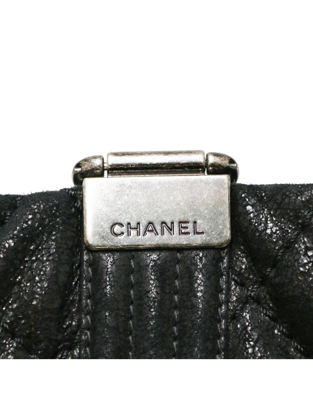 CHANEL iridescent black tote bag