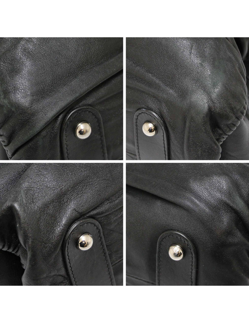 Sac CHRISTIAN cuir lisse noir