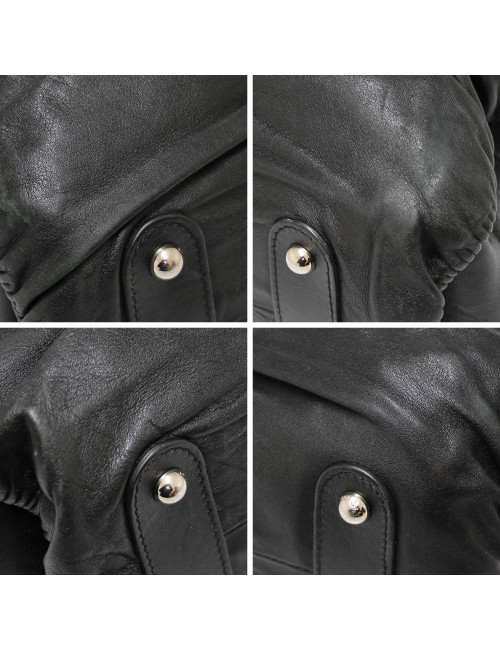 Sac CHRISTIAN cuir lisse noir