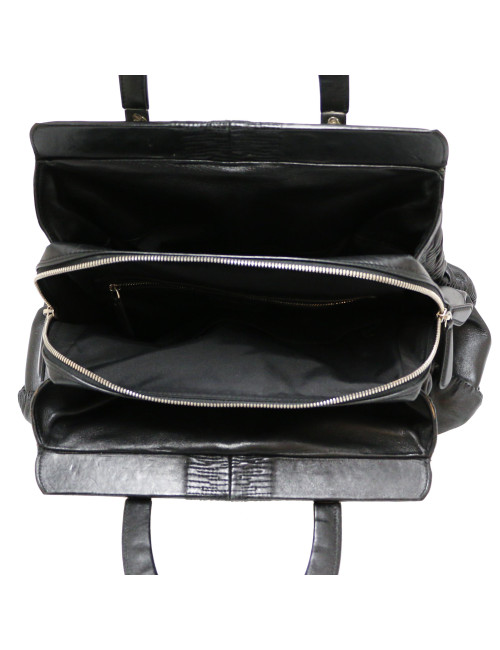 Sac CHRISTIAN cuir lisse noir