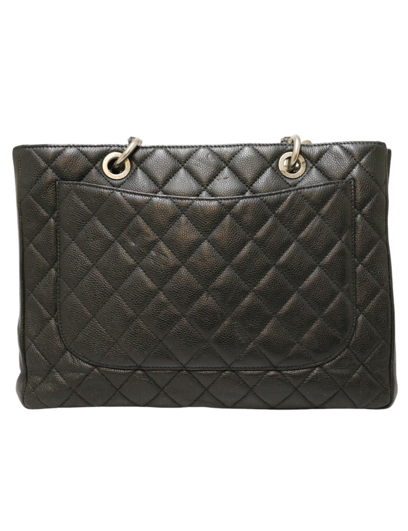 Cabas CHANEL cuir caviar noir