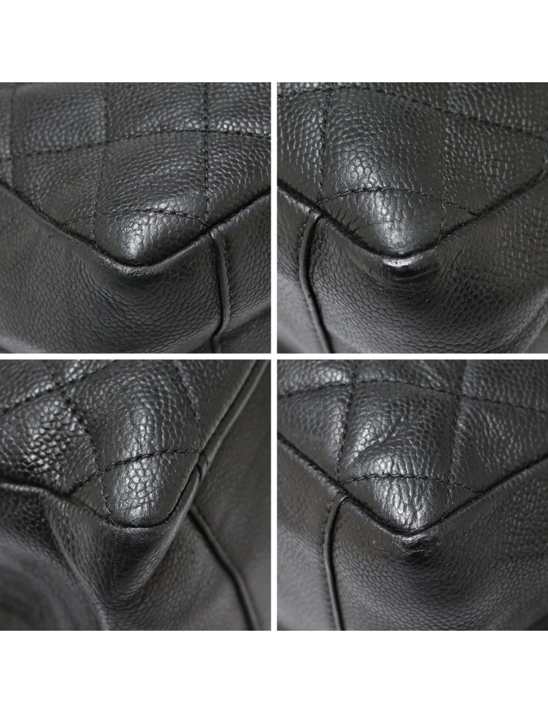 Cabas CHANEL cuir caviar noir