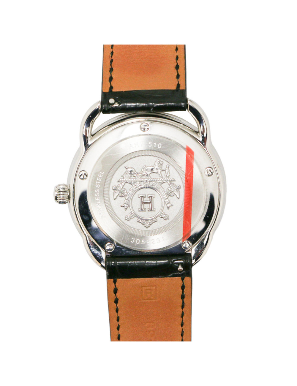 HERMES Arceau watch with crocodile bracelet