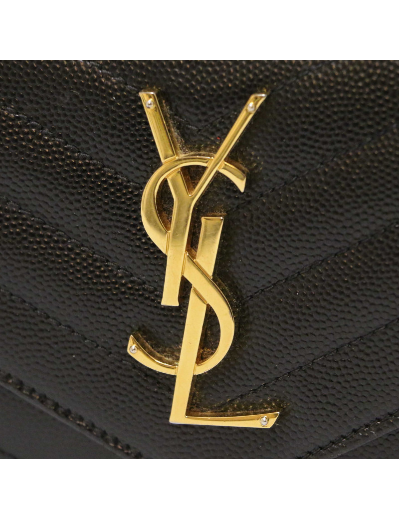 YSL SAINT LAURENT black wallet