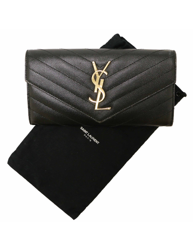 YSL SAINT LAURENT black wallet