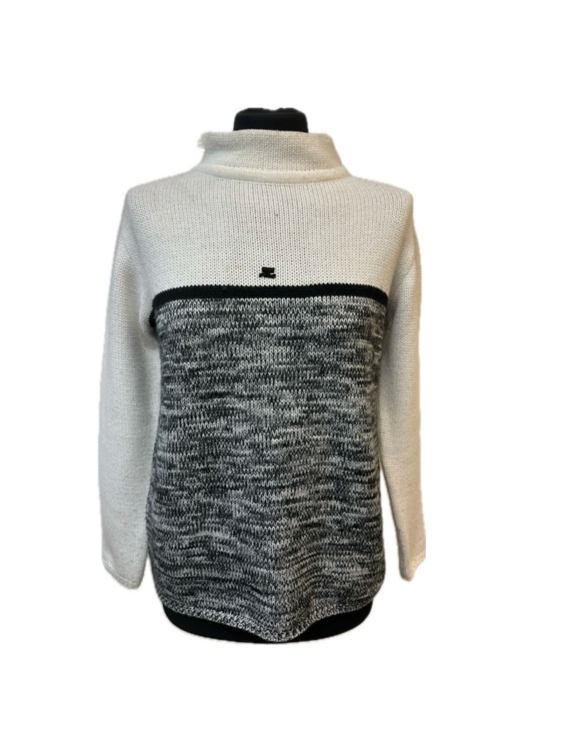 Pull COURREGES blanc et noir