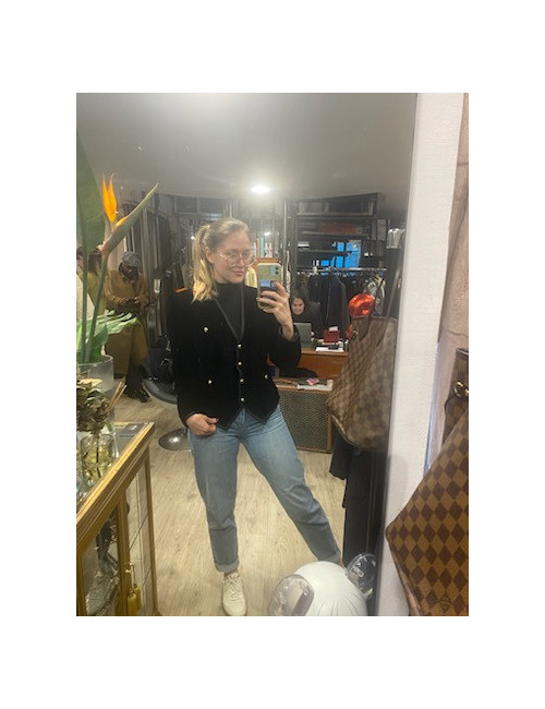 Veste T36 YSL YVES SAINT LAURENT velours noir