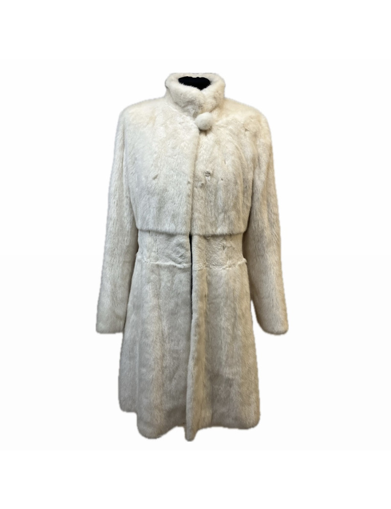 Manteau vison blanc DANIEL BENJAMIN