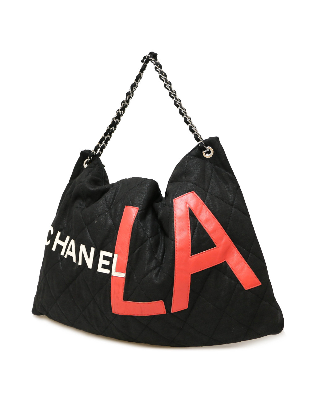 Sac CHANEL toile noir L A 