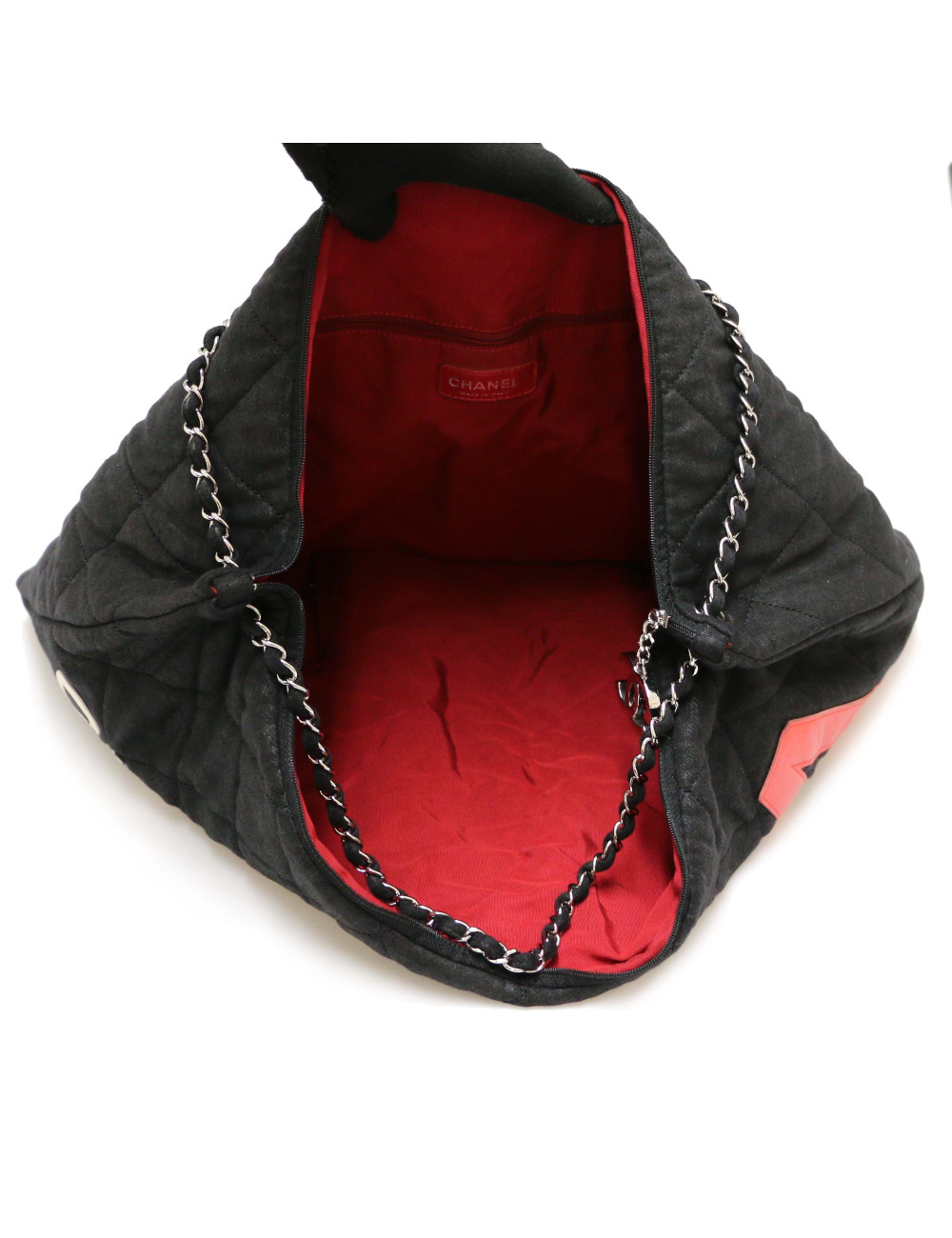 Sac CHANEL toile noir L A 