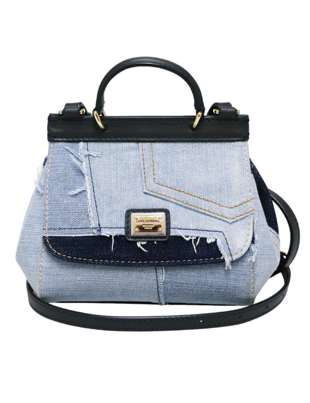 Mini sac DOLCE & GABBANA Sicily denim