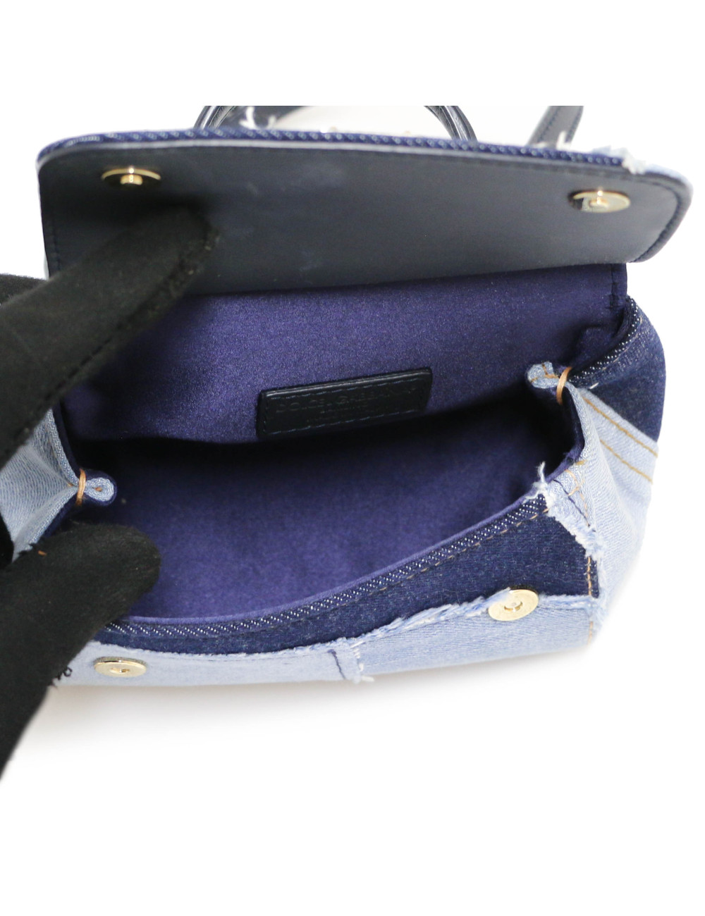 Mini sac DOLCE & GABBANA Sicily denim