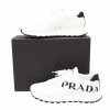 Sneakers PRADA Donna Vitello Soft cuir blanc T8.5