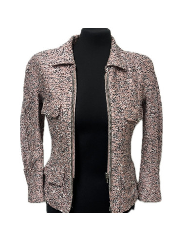Veste T34 CHANEL coton soie  rose