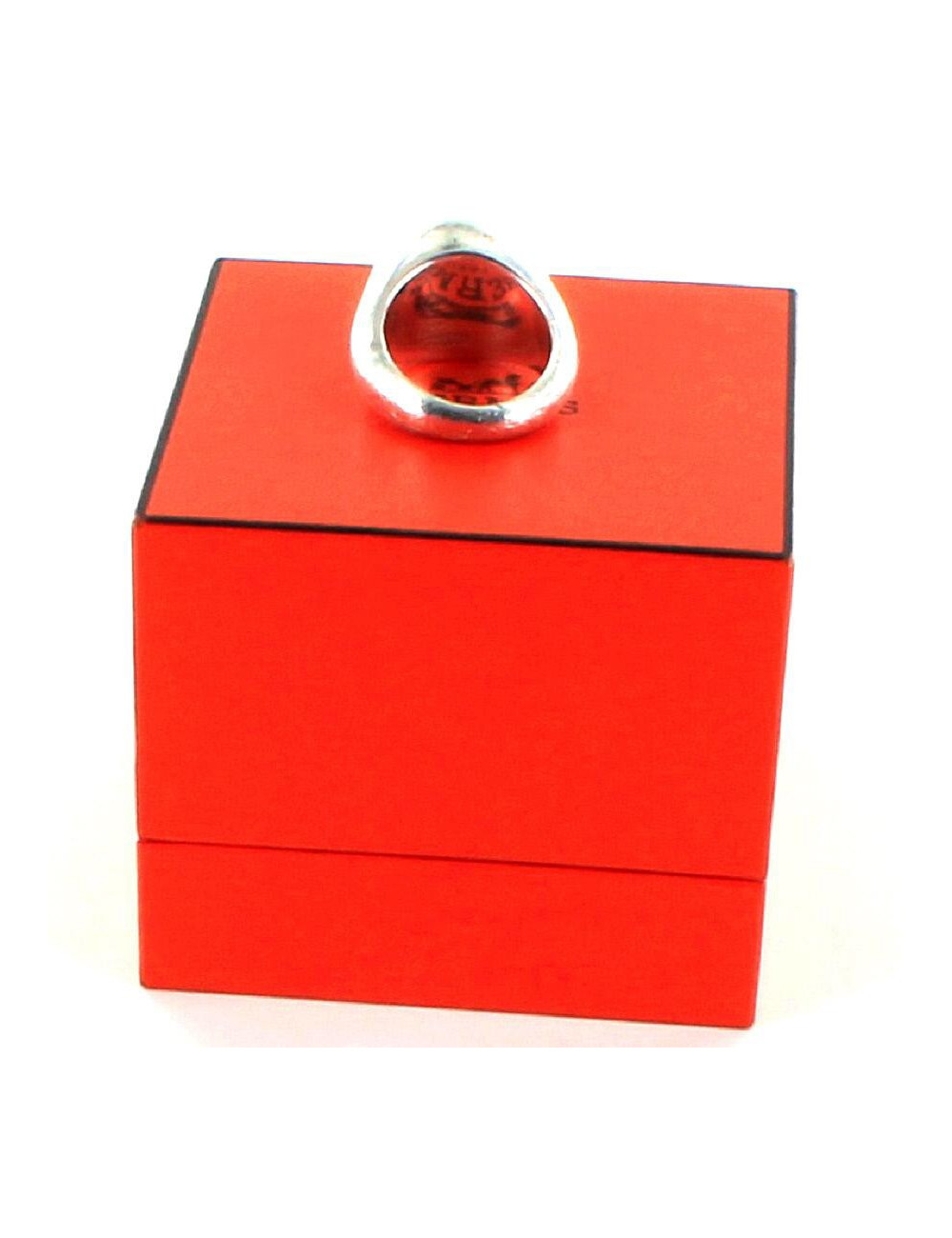 Bague HERMES armoiries H argent