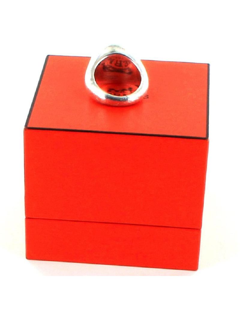 Bague HERMES armoiries H argent