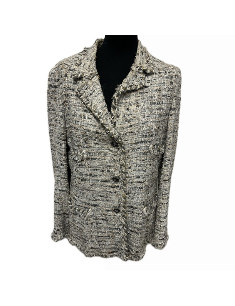 Veste T 44 CHANEL tissu Lesage