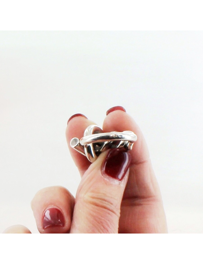 Bague "Croisette" HERMES argent t51