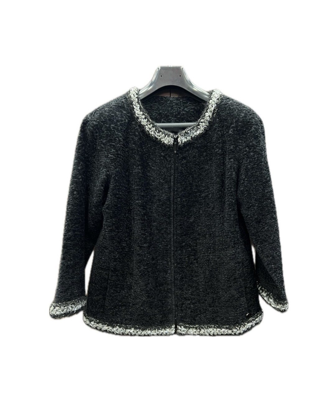 Veste T 42 CHANELzippée noire