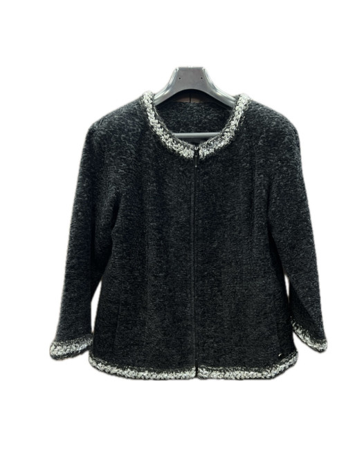 Veste T 42 CHANELzippée noire