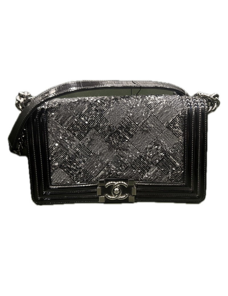 Sac Boy CHANEL sequins noirs