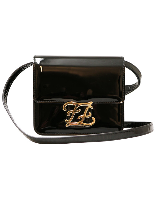 Mini sac du soir FENDI verni noir