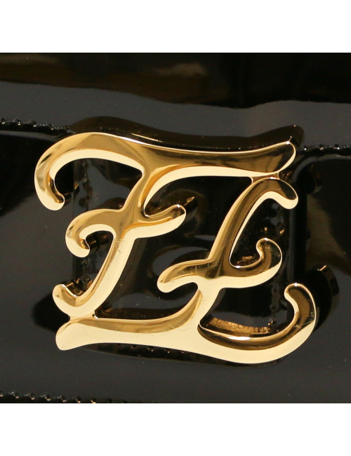 Mini sac du soir FENDI verni noir