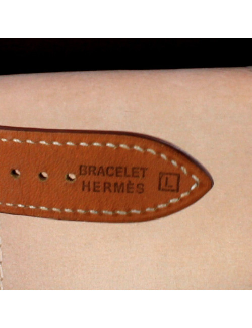 montre heure H HERMES acier mm