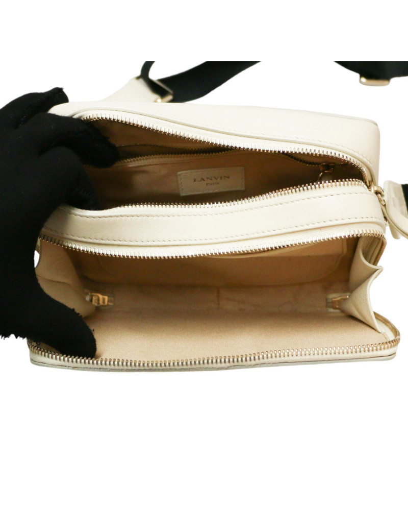 Mini sac LANVIN cuir beige