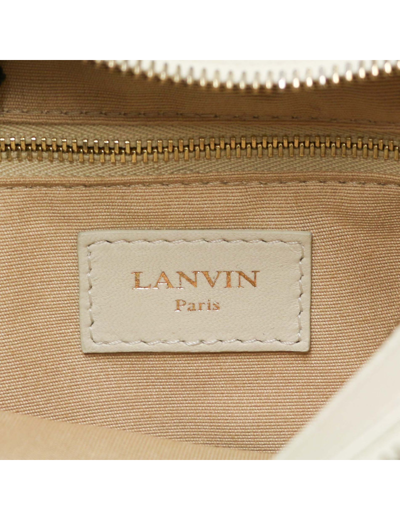 Mini sac LANVIN cuir beige