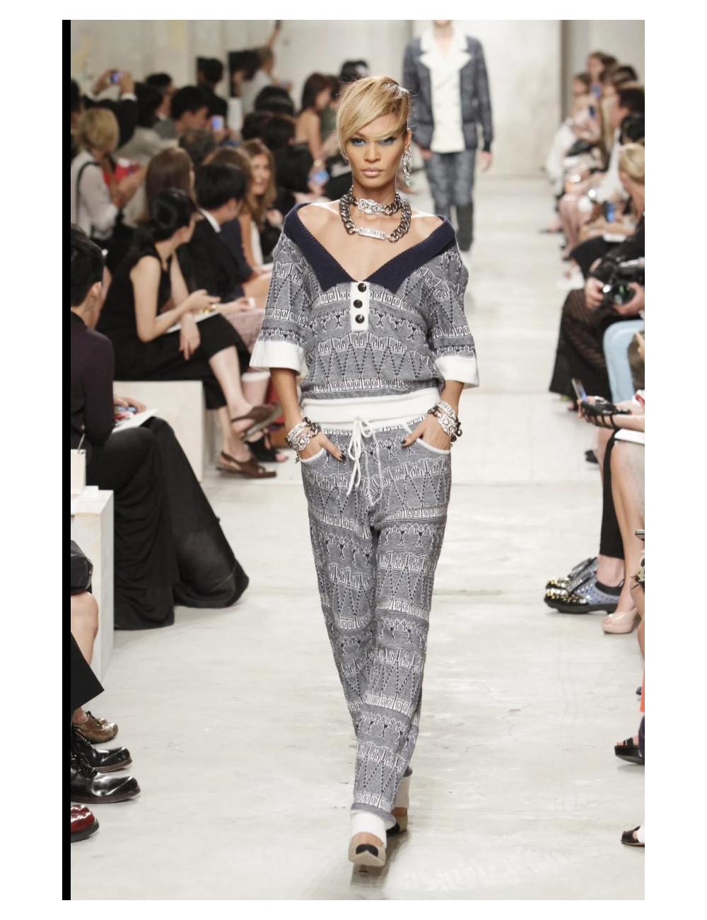 Ensemble jogging CHANEL cachemire bleu