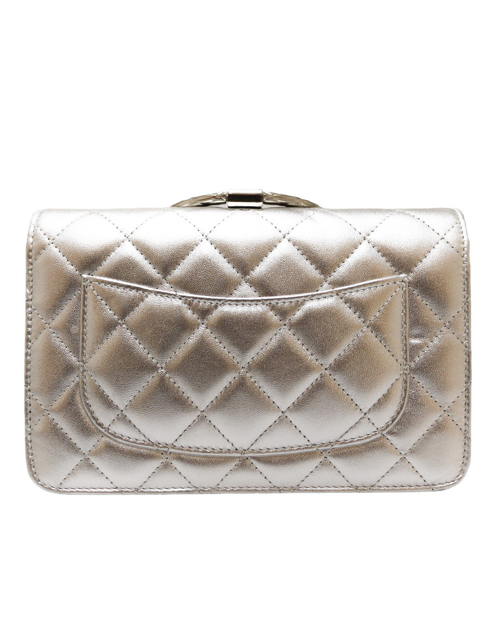 WOC CHANEL cuir argent
