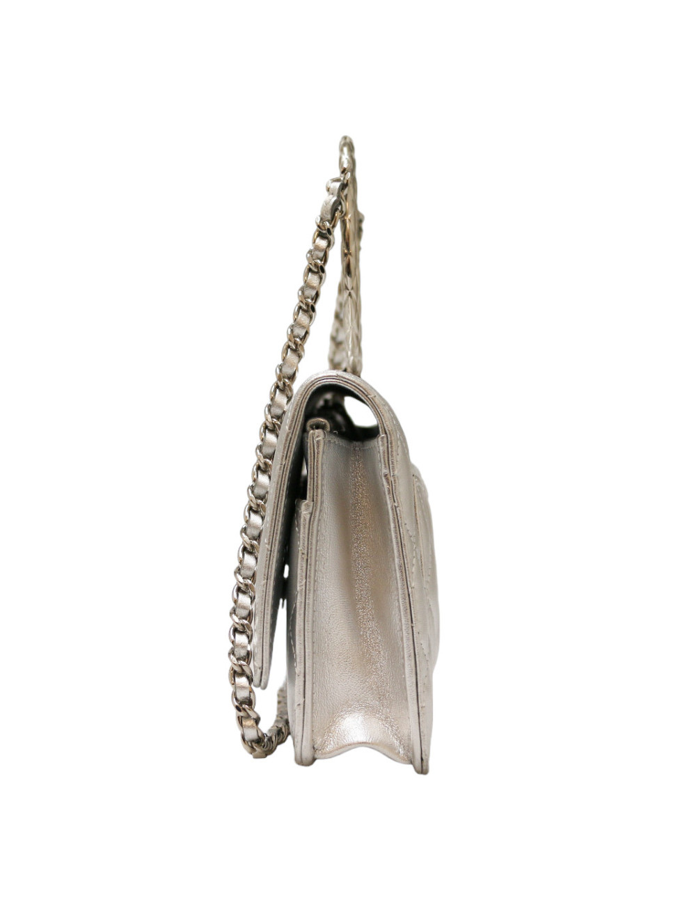 WOC CHANEL cuir argent