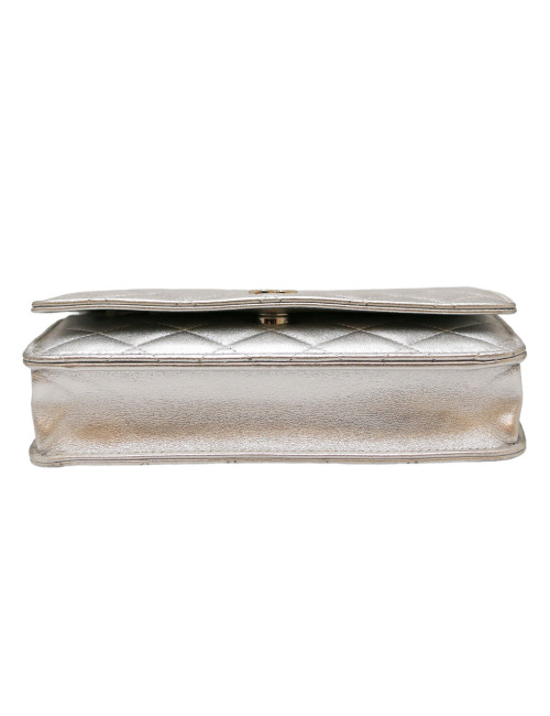 WOC CHANEL cuir argent