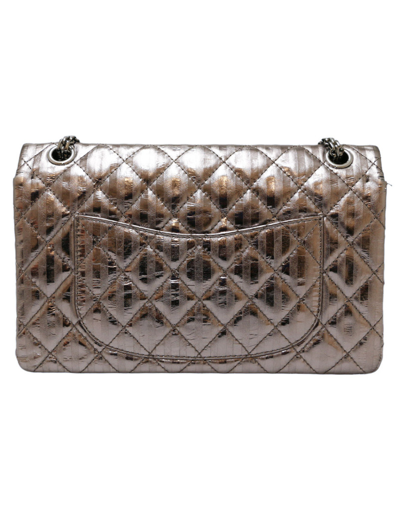 CHANEL silver 2.55 bag