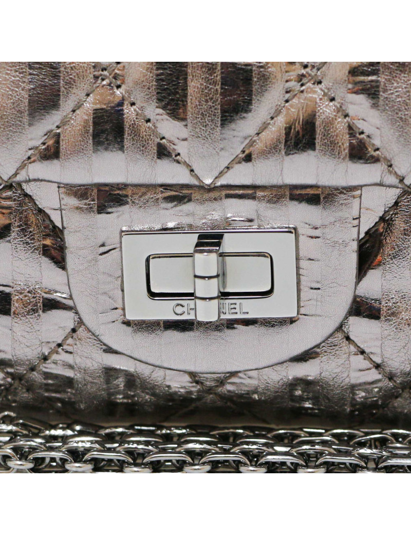 CHANEL silver 2.55 bag