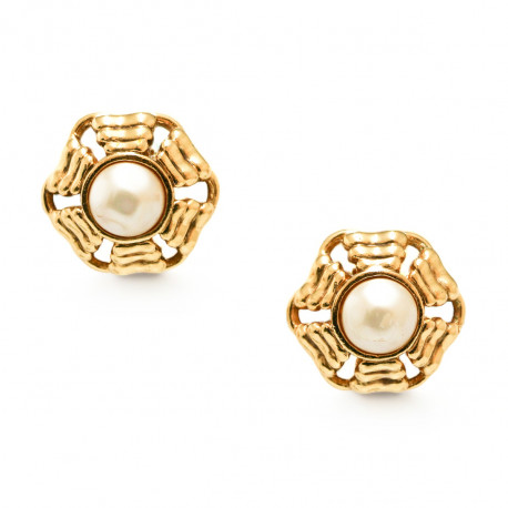 Chanel clips perles nacrées 