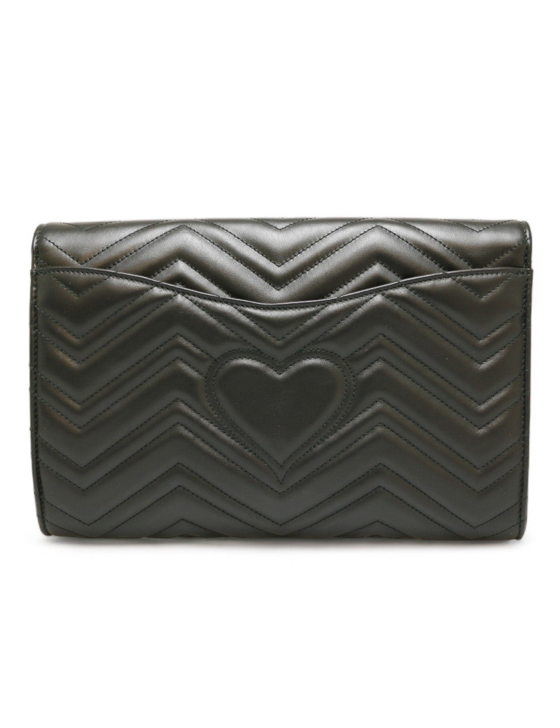 Pochette GUCCI Marmont cuir noir GM