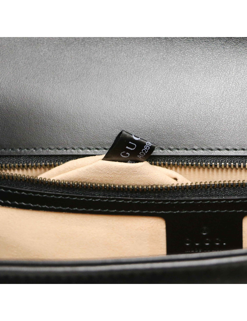 Pochette GUCCI Marmont cuir noir GM
