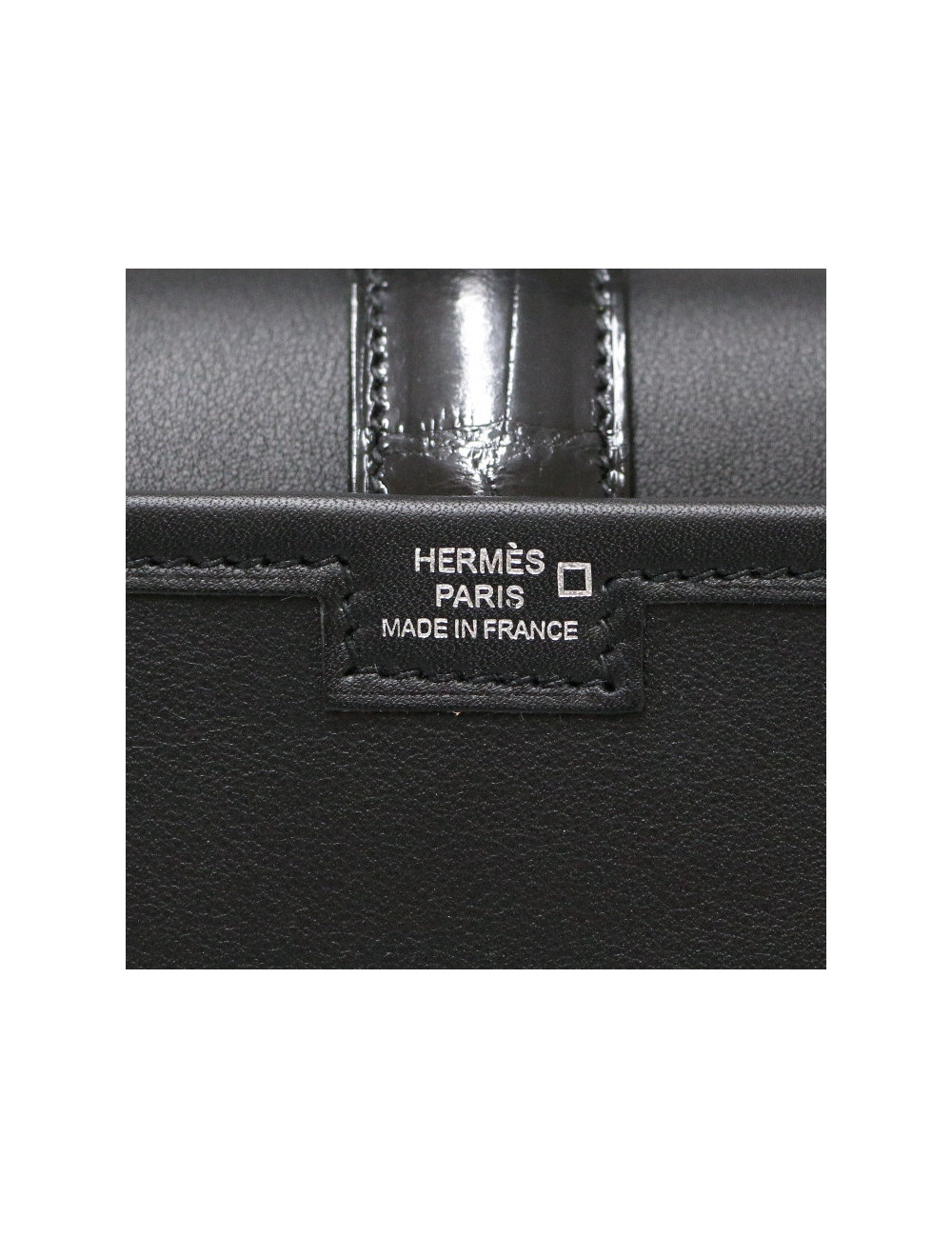 HERMES Jige clutch swift leather and alligator