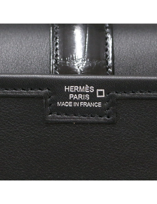 HERMES Jige clutch swift leather and alligator