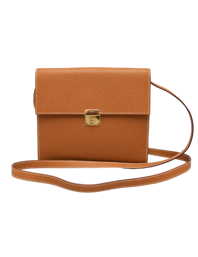 Mini Clutch Clic 16 HERMES Gold Grained Leather