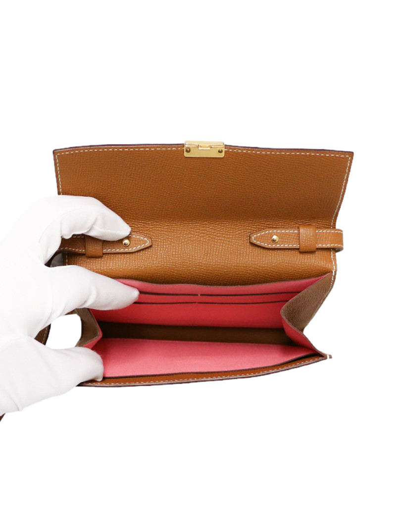 Mini Clutch Clic 16 HERMES Gold Grained Leather